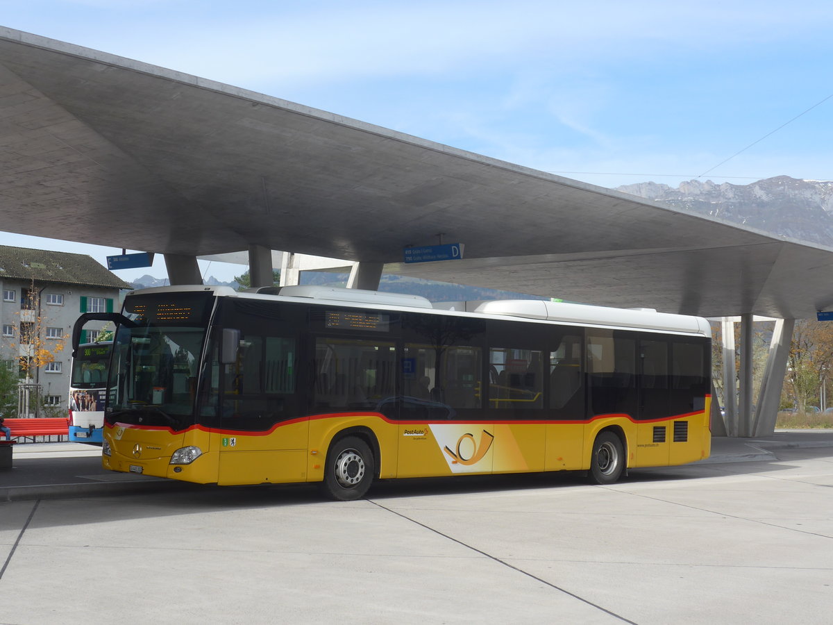 (222'396) - PostAuto Ostschweiz - SG 445'302 - Mercedes am 22. Oktober 2020 beim Bahnhof Buchs