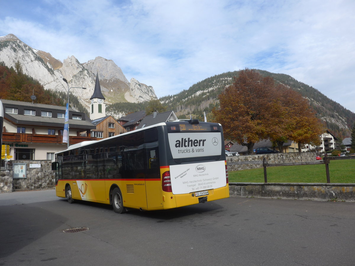 (222'435) - PostAuto Ostschweiz - SG 356'506 - Mercedes (ex Schmidt, Oberbren) am 22. Oktober 2020 in Wildhaus, Dorf