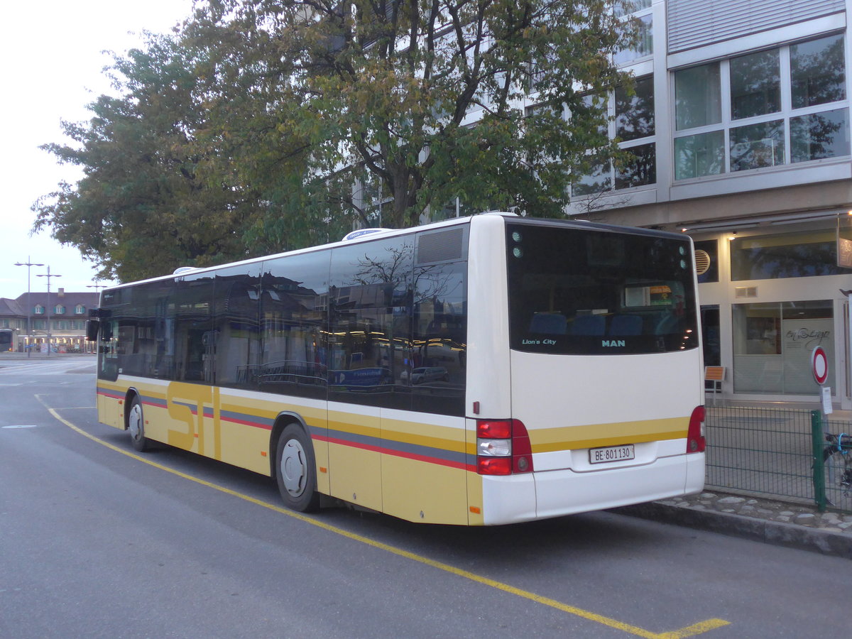 (222'732) - STI Thun - Nr. 130/BE 801'130 - MAN am 1. November 2020 bei der Schiffl�ndte Thun