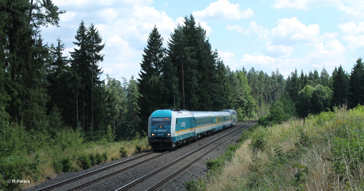 223 064 mit dem ALX84106 München - Hof kurz vor Pechbrunn. 19.07.16