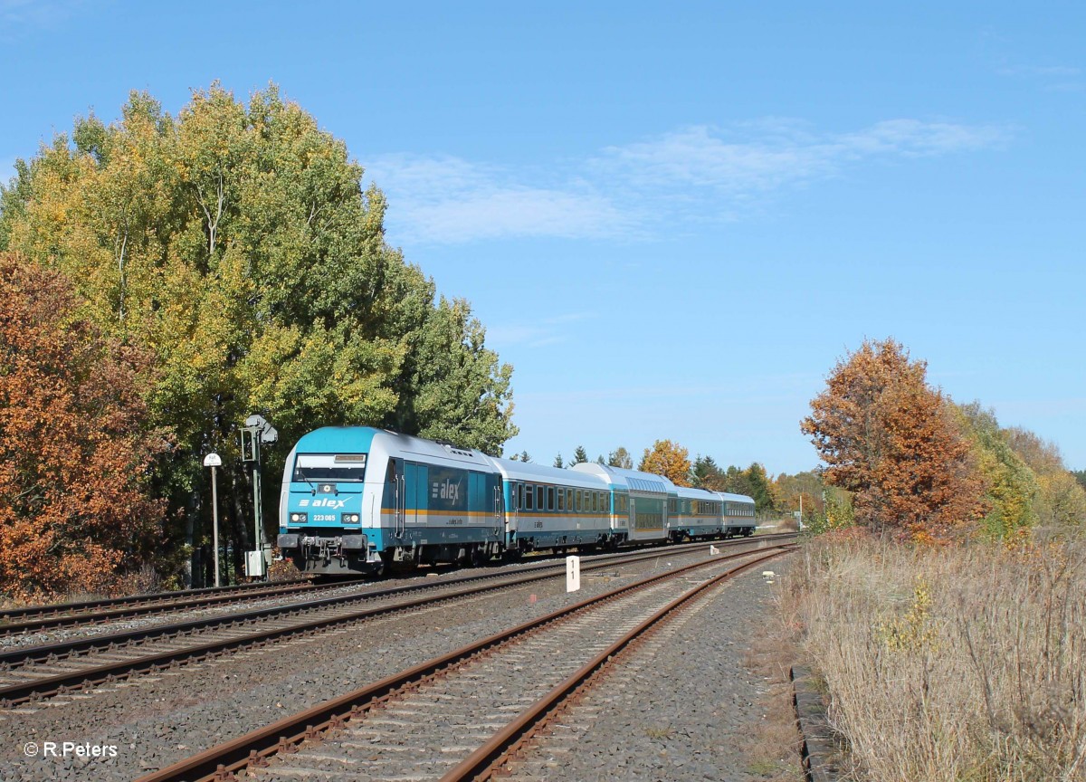 223 065 mit dem ALX84115 Hof - Mnchen bei Schnfeld. 22.10.13