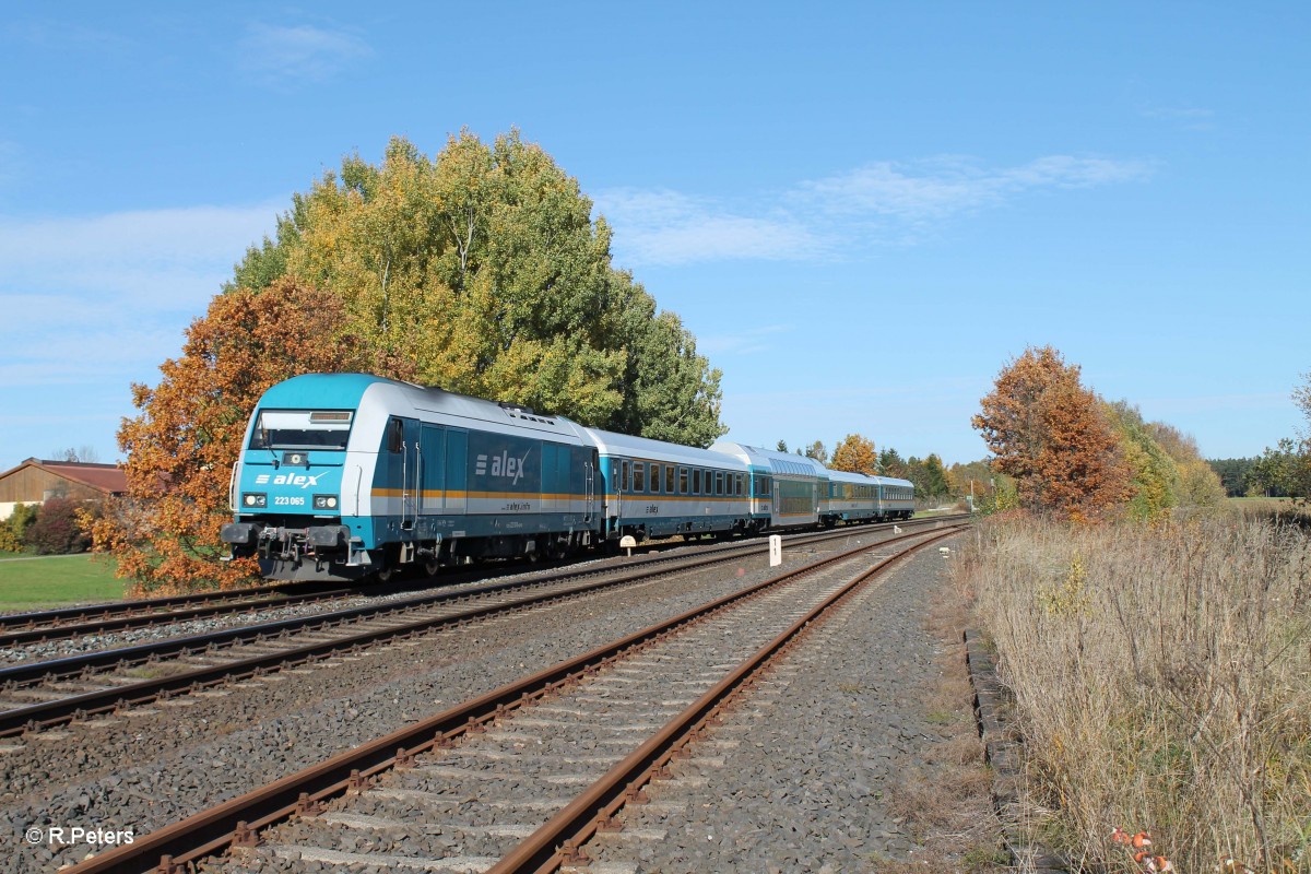 223 065 mit dem ALX84115 Hof - Mnchen bei Schnfeld. 22.10.13