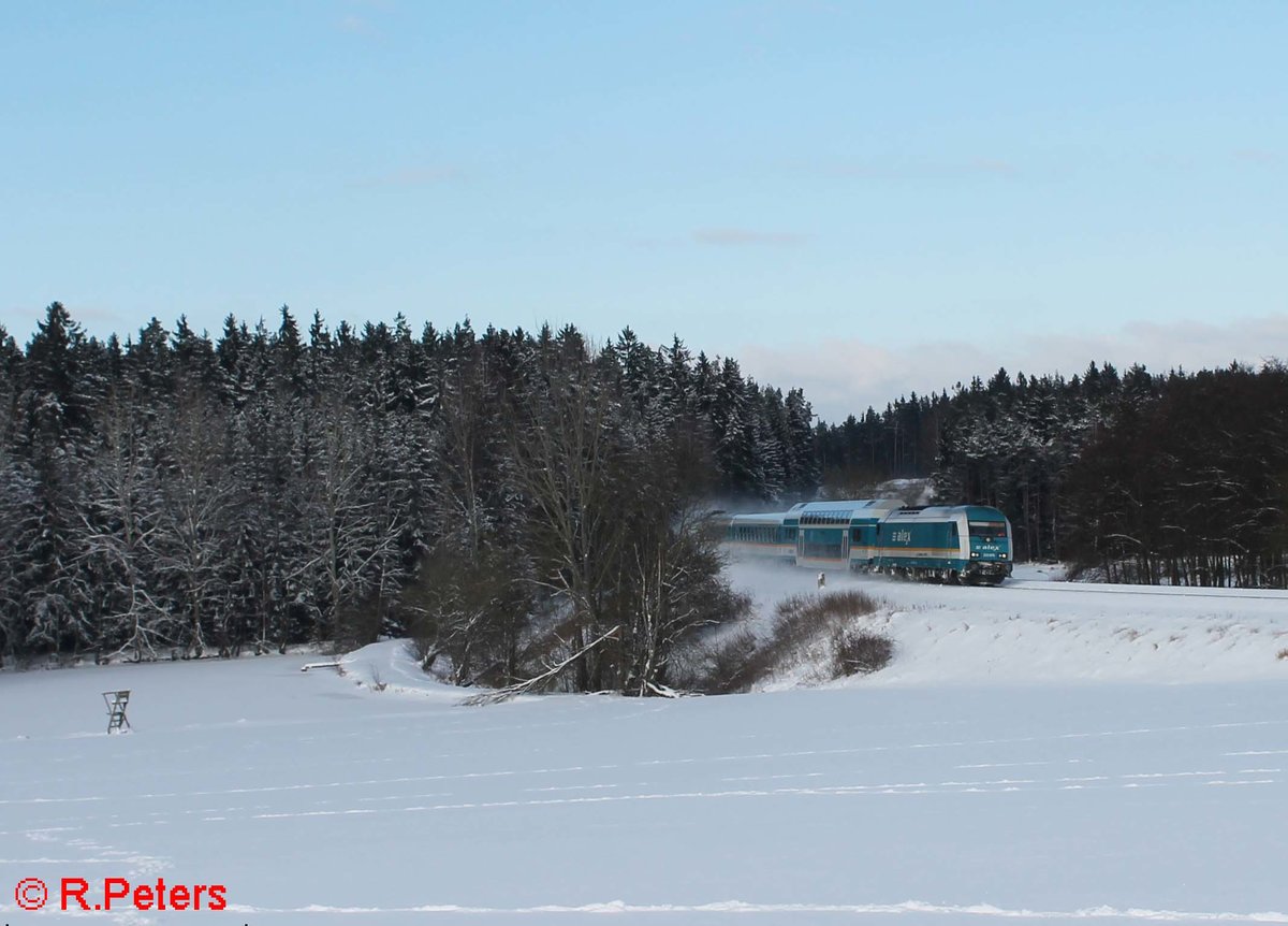 223 068 mit dem ALX84115 Hof - München bei Oberteich. 17.01.17