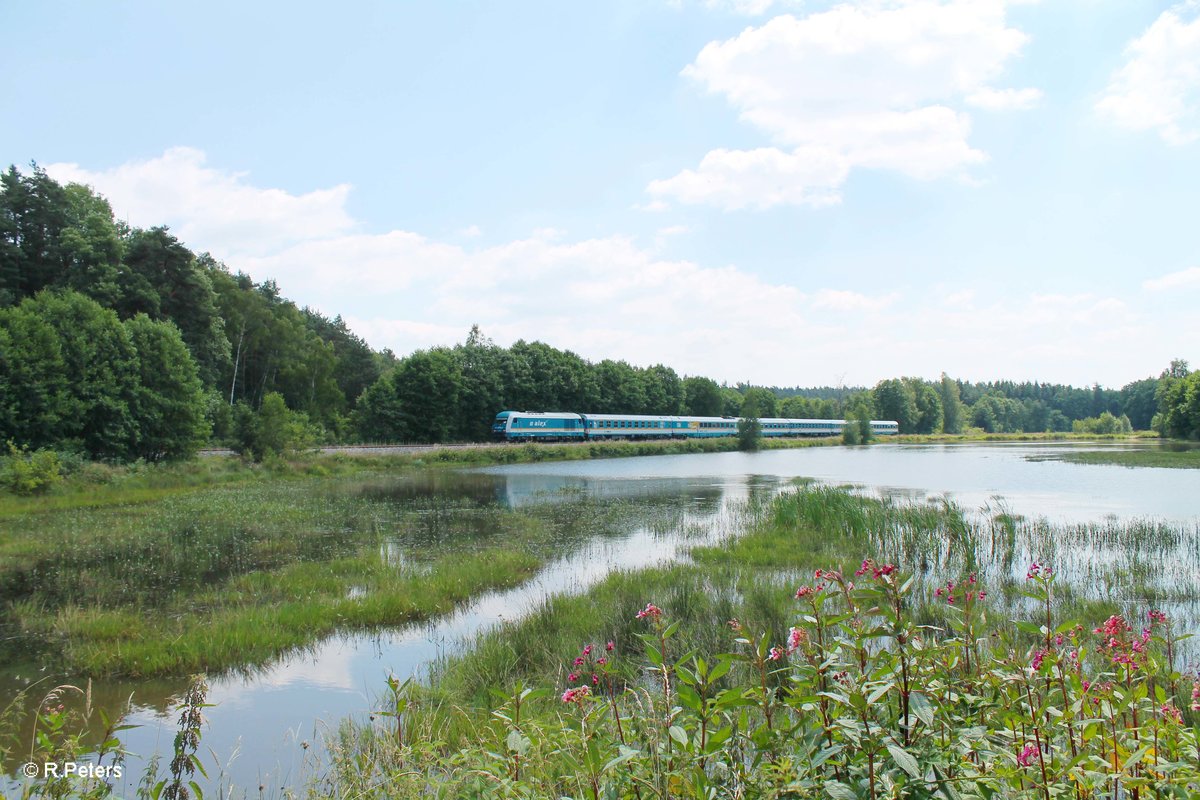 223 070 zieht einen reinrassigen Alex ALX84106 München - Hof kurz vor Wiesau/Oberpfalz. 16.07.16