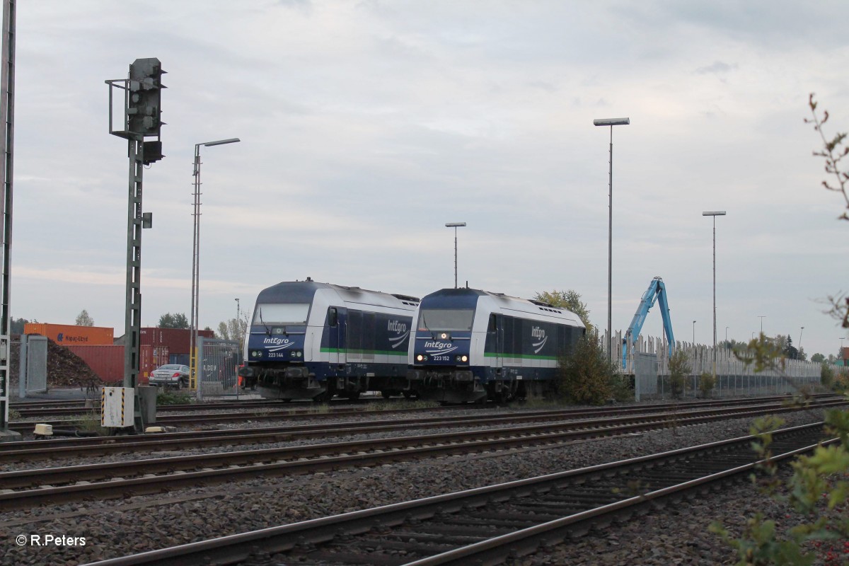 223 144 und 152 nebeneinander in Wiesau/Oberpfalz. 08.10.14