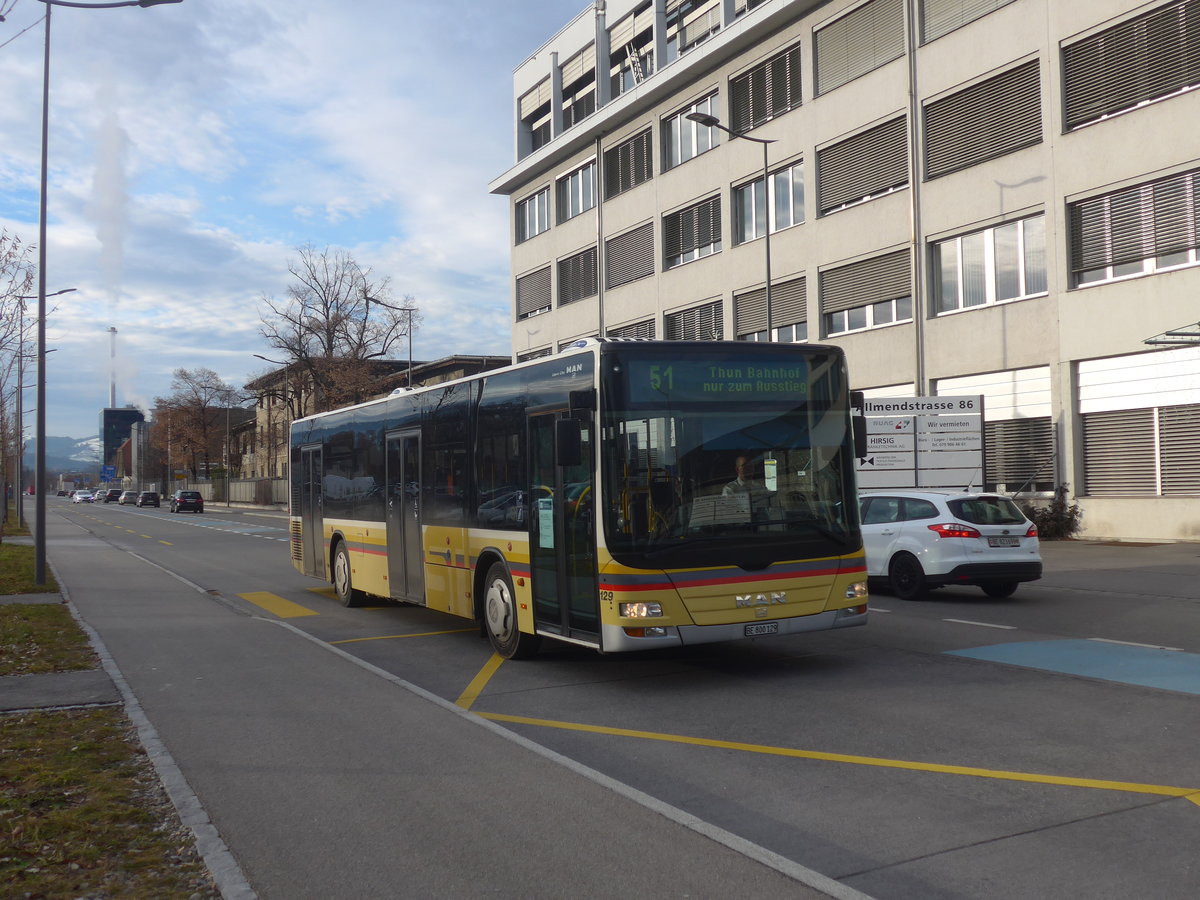 (223'022) - STI Thun - Nr. 129/BE 800'129 - MAN am 14. Dezember 2020 in Thun, Allmendstrasse Polygon