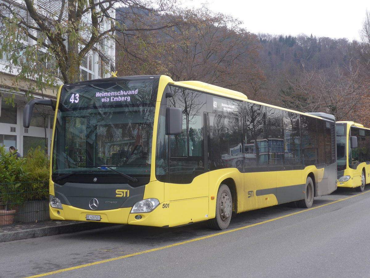 (223'061) - STI Thun - Nr. 501/BE 408'501 - Mercedes am 21. Dezember 2020 bei der Schiffl�ndte Thun