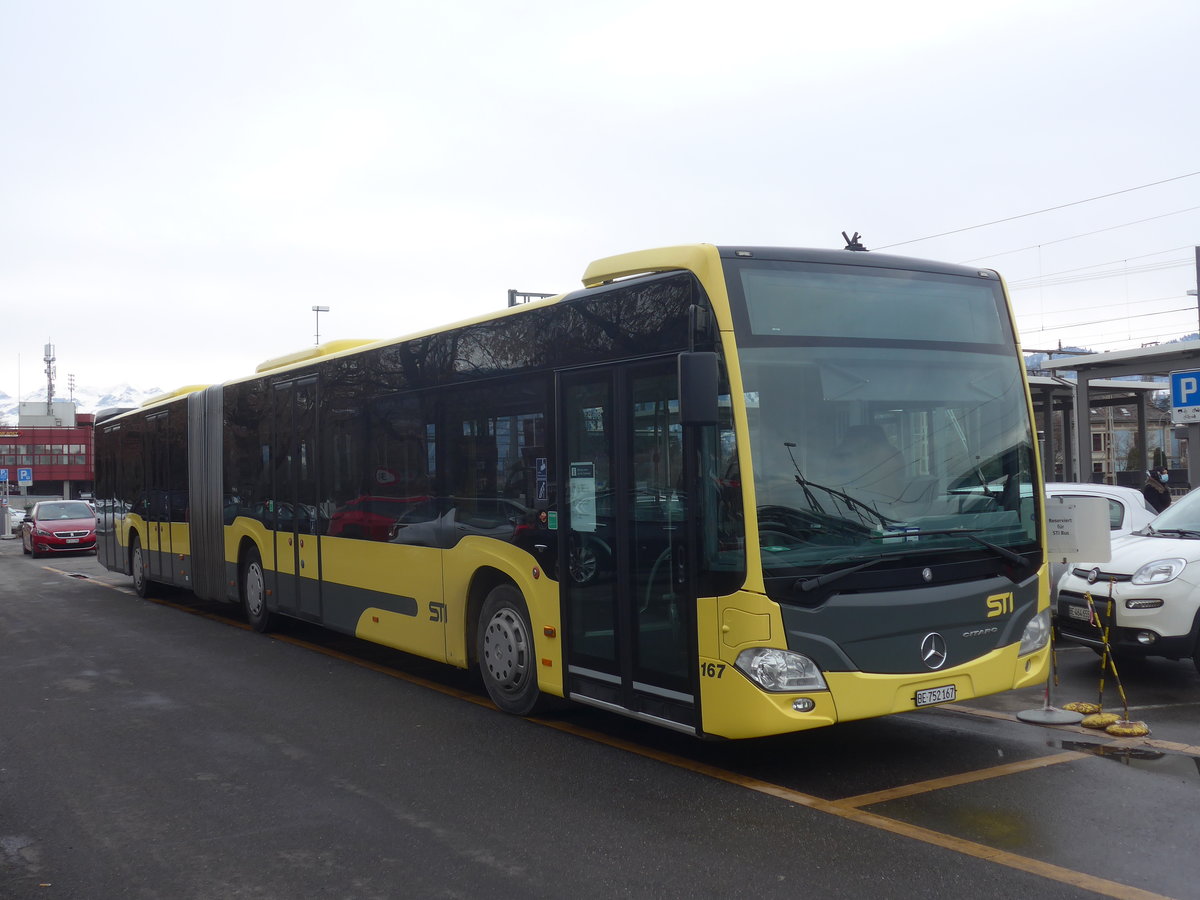 (223'180) - STI Thun - Nr. 167/BE 752'167 - Mercedes am 31. Dezember 2020 in Thun, CarTerminal