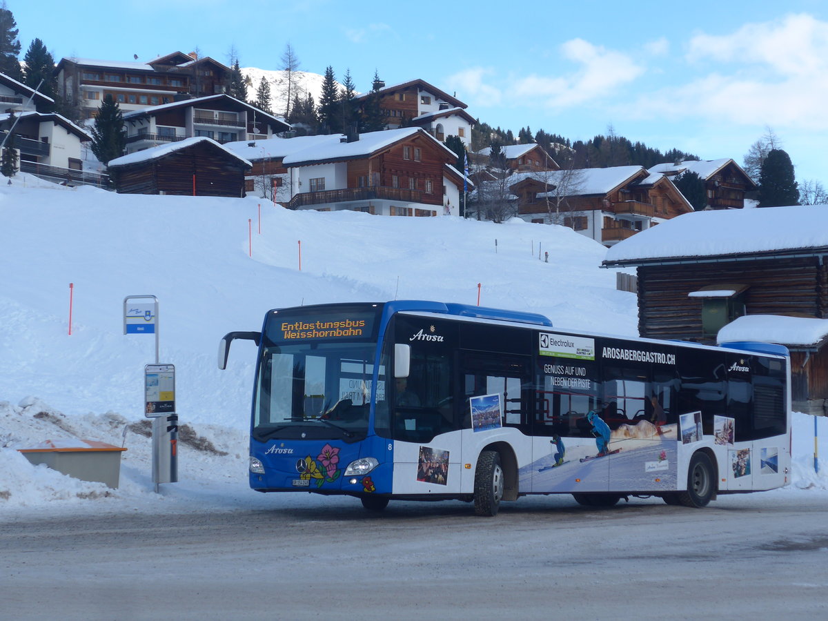 (223'202) - Pfosi, Arosa - Nr. 8/GR 154'248 - Mercedes am 2. Januar 2021 in Arosa, H�rnli