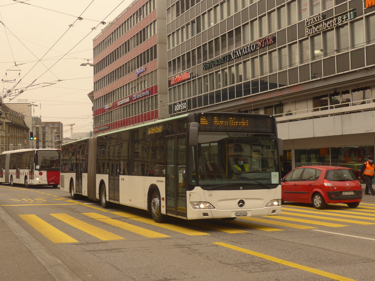 (223'427) - Intertours, Domdidier - Nr. 207/FR 300'470 - Mercedes (ex Zeretzke, D-Castrop-Rauxel Nr. 43) am 6. Februar 2021 beim Bahnhof Bern