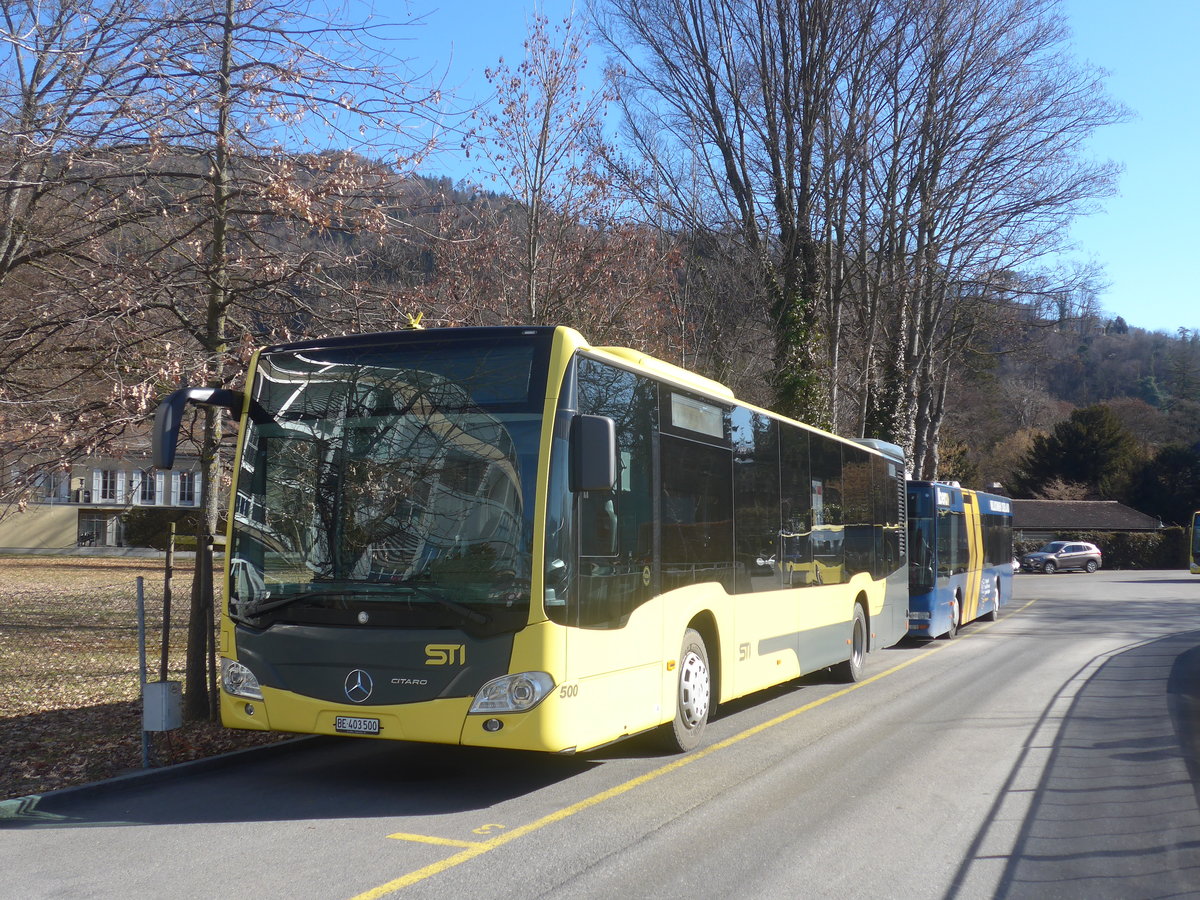 (223'642) - STI Thun - Nr. 500/BE 403'500 - Mercedes am 20. Februar 2021 bei der Schiffl�ndte Thun