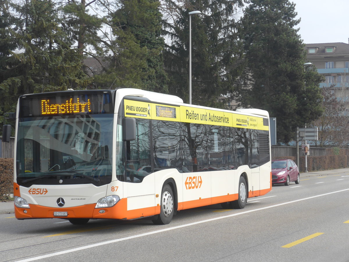 (223'928) - BSU Solothurn - Nr. 87/SO 172'087 - Mercedes am 4. M�rz 2021 beim Hauptbahnhof Solothurn