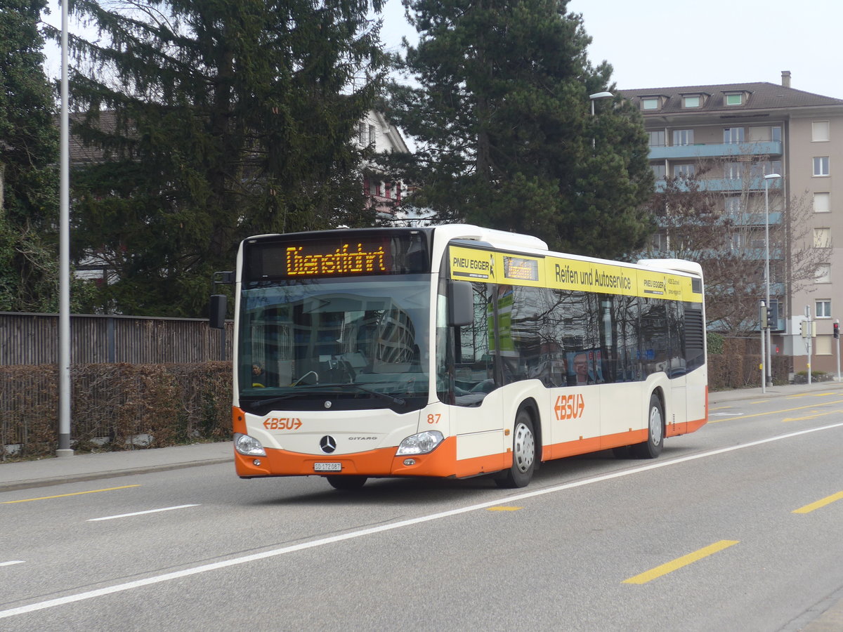 (223'944) - BSU Solothurn - Nr. 87/SO 172'087 - Mercedes am 4. M�rz 2021 beim Hauptbahnhof Solothurn