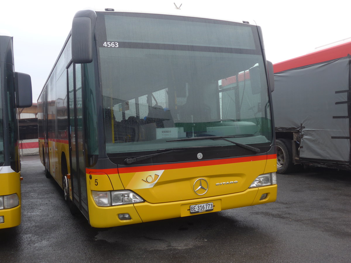 (223'984) - PostAuto Bern - Nr. 5/BE 316'773 - Mercedes (ex Klopfstein, Laupen Nr. 5) am 7. M�rz 2021 in Kerzers, Interbus