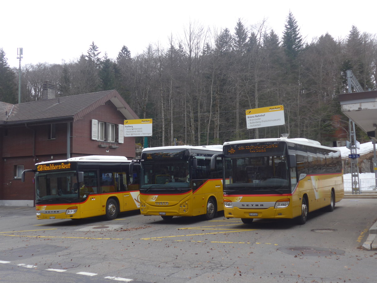 (224'097) - PostAuto Bern - BE 401'465 - Setra (ex AVG Meiringen Nr. 65) am 13. M�rz 2021 auf dem Br�nigpass