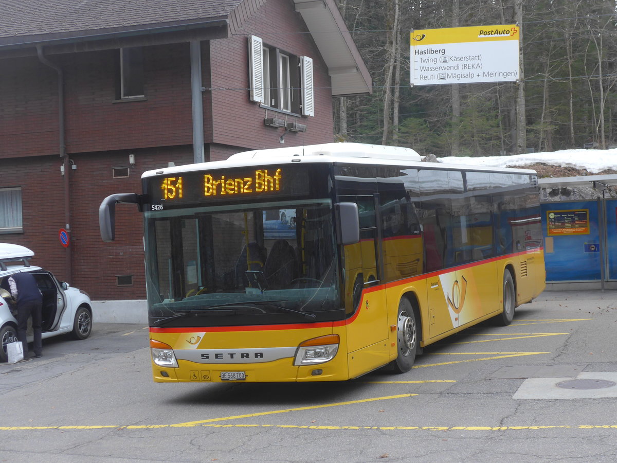 (224'105) - Fl�ck, Brienz - Nr. 3/BE 568'700 - Setra am 13. M�rz 2021 auf dem Br�nigpass