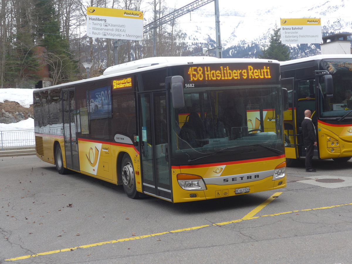 (224'111) - Fl�ck, Brienz - Nr. 8/BE 643'926 - Setra am 13. M�rz 2021 auf dem Br�nigpass