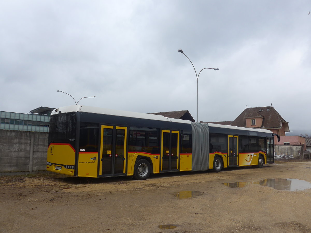 (224'194) - CarPostal Ouest - VD 563'560 - Solaris am 14. M�rz 2021 in Yverdon, Garage