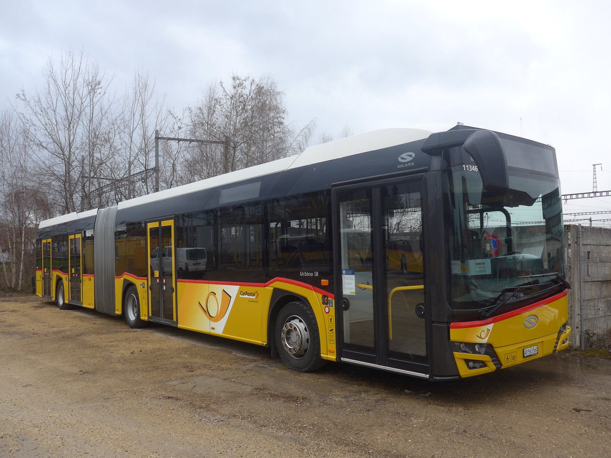 (224'195) - CarPostal Ouest - VD 563'560 - Solaris am 14. M�rz 2021 in Yverdon, Garage