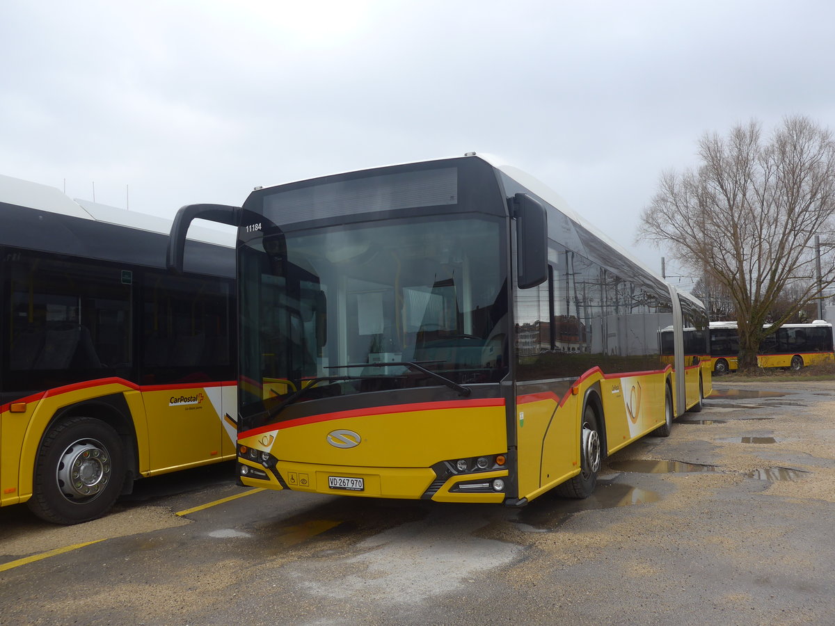 (224'196) - CarPostal Ouest - VD 267'970 - Solaris am 14. M�rz 2021 in Yverdon, Garage