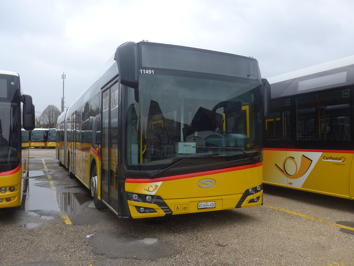 (224'200) - CarPostal Ouest - VD 604'400 - Solaris am 14. M�rz 2021 in Yverdon, Garage
