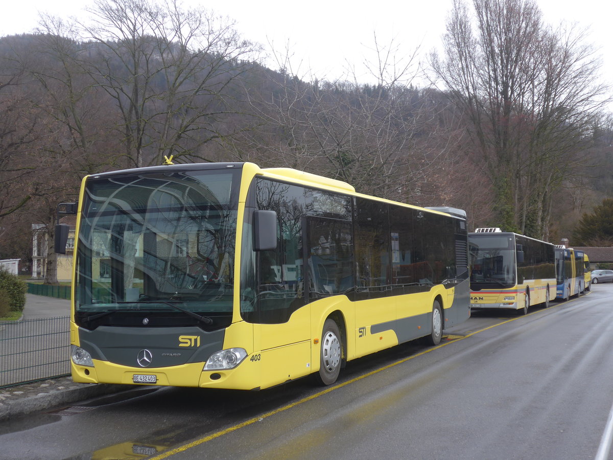 (224'228) - STI Thun - Nr. 403/BE 432'403 - Mercedes am 15. Mrz 2021 bei der Schifflndte Thun