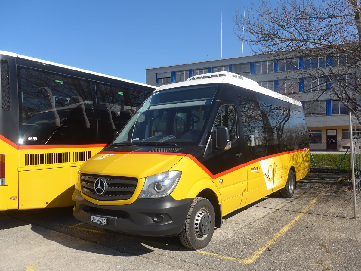 (224'299) - CarPostal Ouest - JU 46'244 - Mercedes am 20. M�rz 2021 in Yverdon, Garage
