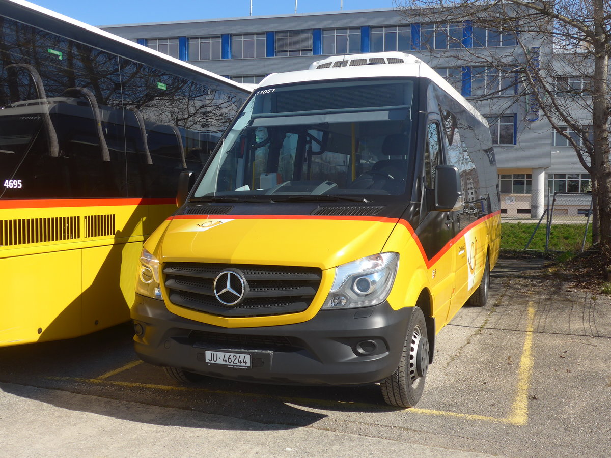 (224'300) - CarPostal Ouest - JU 46'244 - Mercedes am 20. M�rz 2021 in Yverdon, Garage