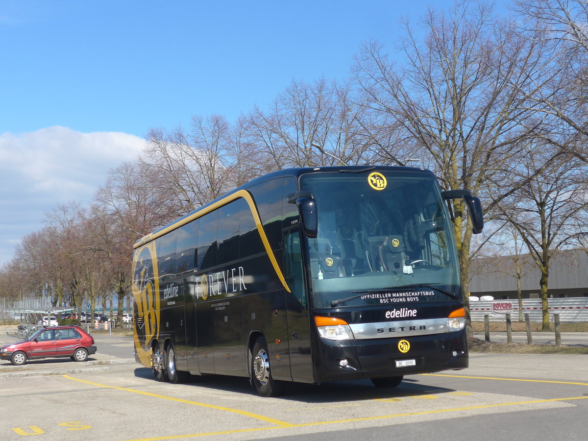 (224'315) - Edelline, Liebefeld - BE 1898 - Setra (ex Nr. 54) am 20. M�rz 2021 in Yverdon, Patinoire