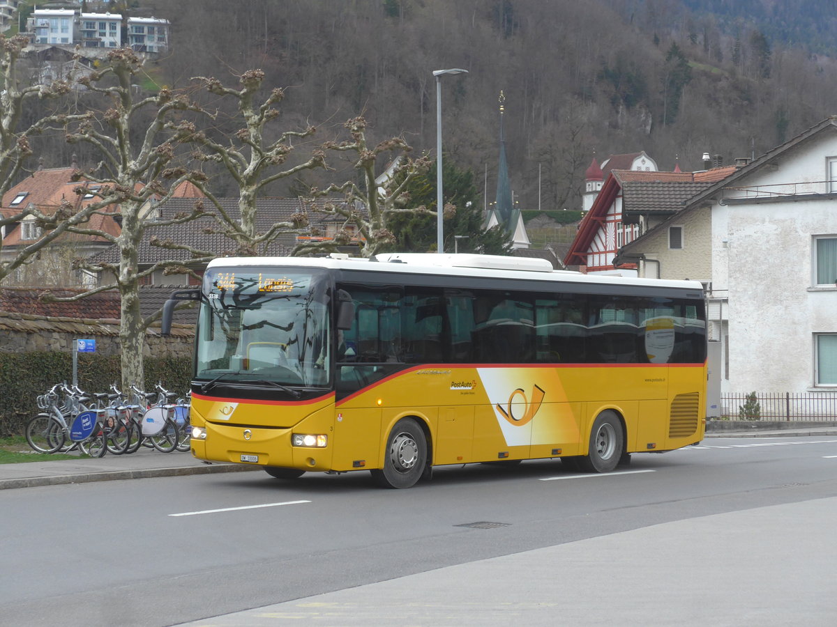 (224'390) - PostAuto Zentralschweiz - Nr. 3/OW 10'006 - Irisbus (ex Dillier, Sarnen Nr. 3) am 27. M�rz 2021 beim Bahnhof Sarnen