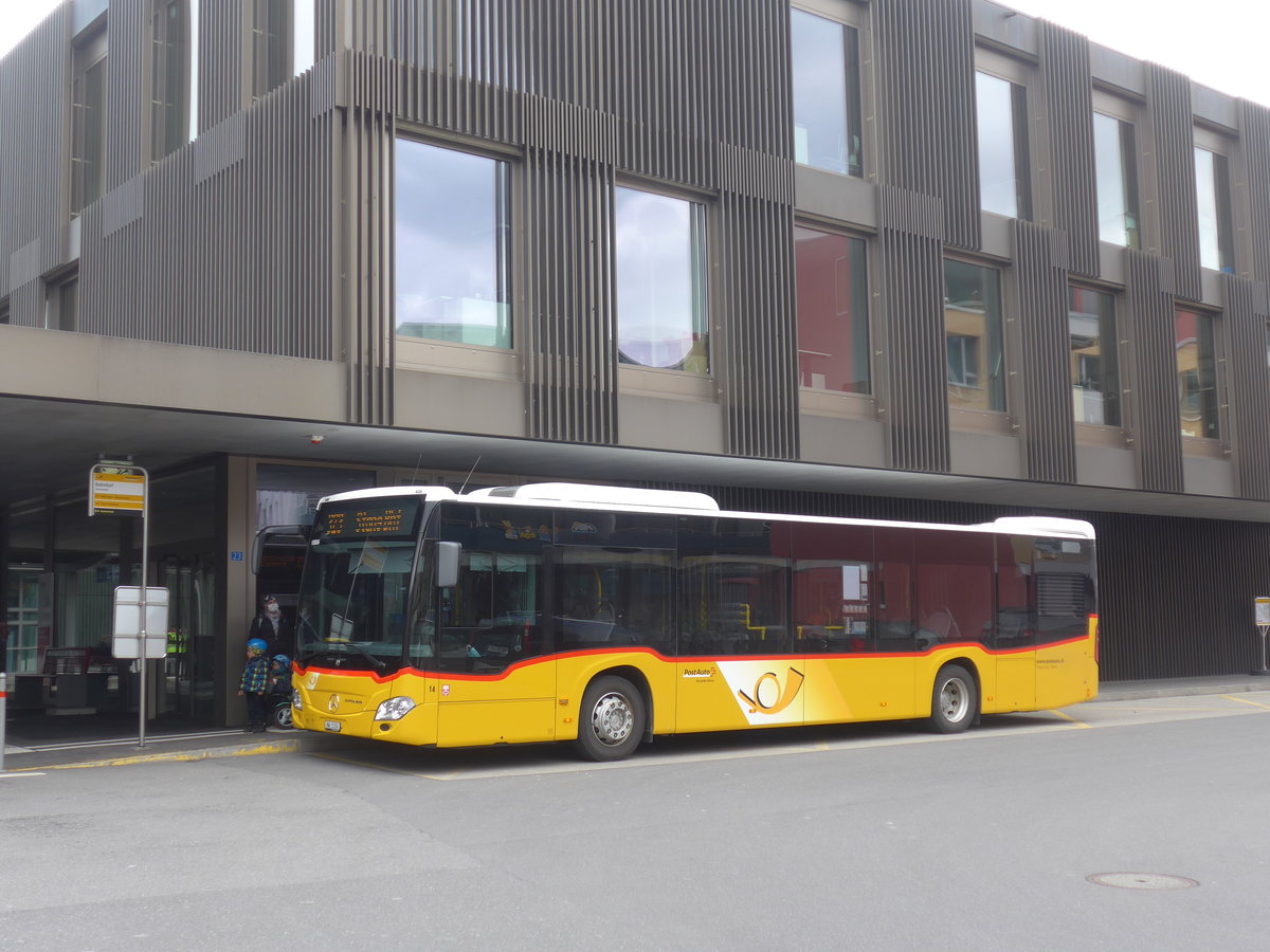 (224'416) - PostAuto Zentralschweiz - Nr. 14/NW 5150 - Mercedes (ex Thepra, Stans Nr. 14) am 27. M�rz 2021 beim Bahnhof Stansstad