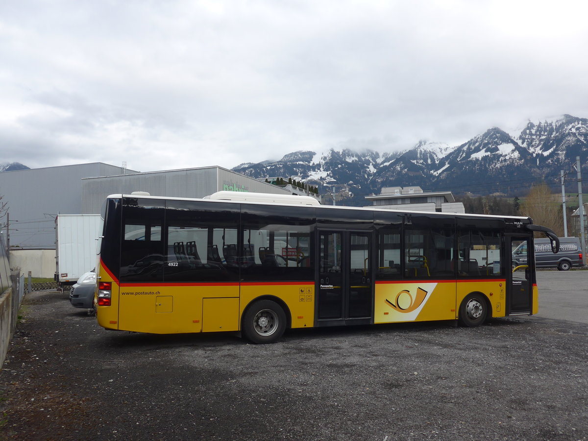 (224'461) - PostAuto Zentralschweiz - Nr. 7 - MAN/Gppel (ex Dillier, Sarnen Nr. 7) am 27. Mrz 2021 in Sarnen, Garage