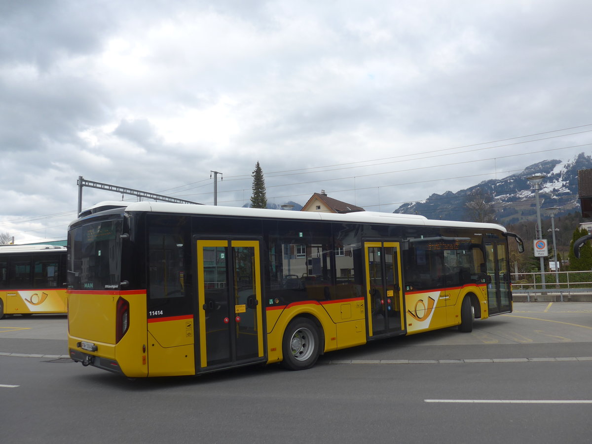 (224'472) - PostAuto Zentralschweiz - Nr. 7/OW 10'040 - MAN am 27. M�rz 2021 beim Bahnhof Sarnen