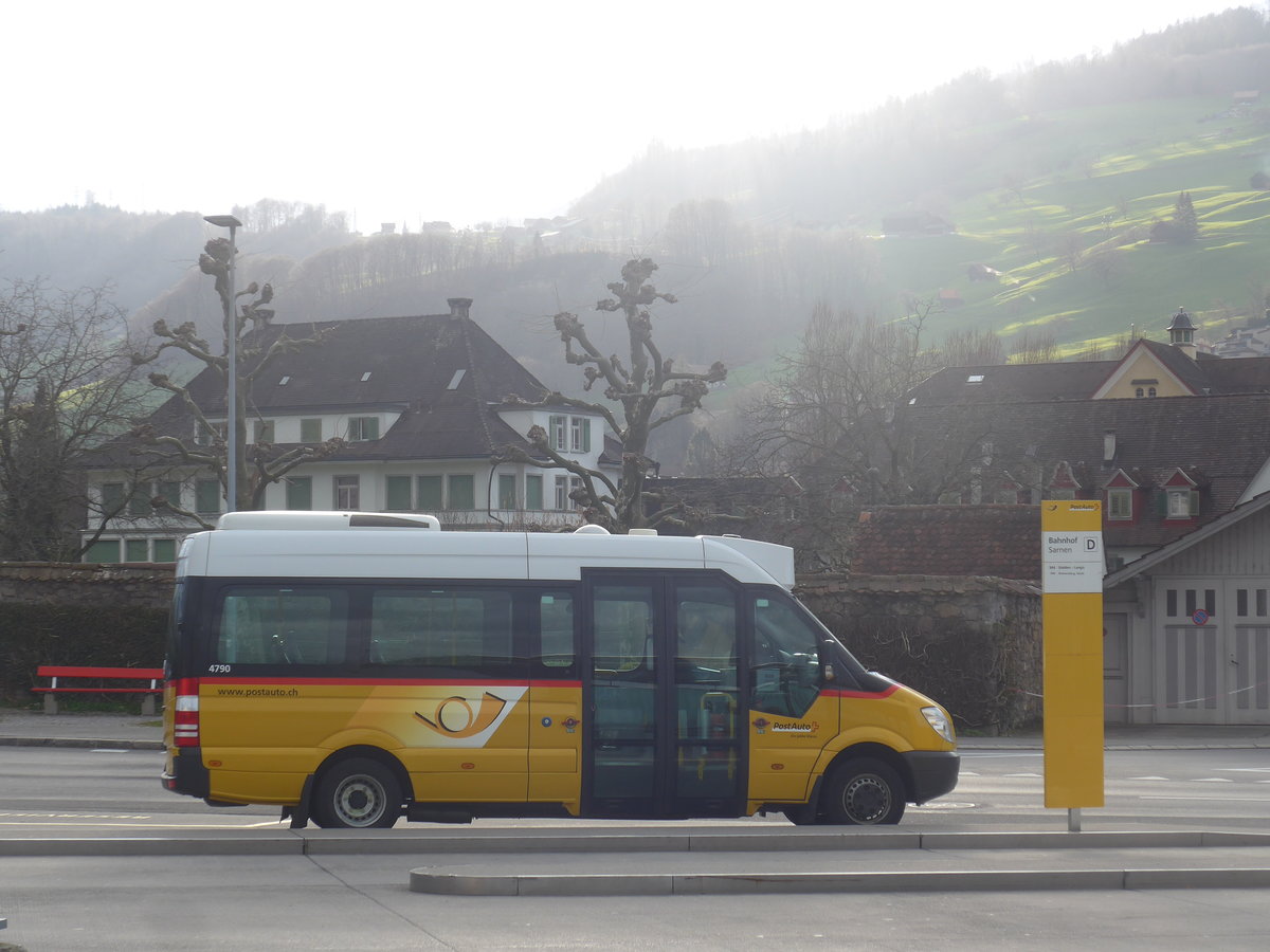 (224'479) - PostAuto Zentralschweiz - Nr. 37/OW 16'637 - Mercedes (ex PostAuto Ostschweiz) am 27. M�rz 2021 beim Bahnhof Sarnen