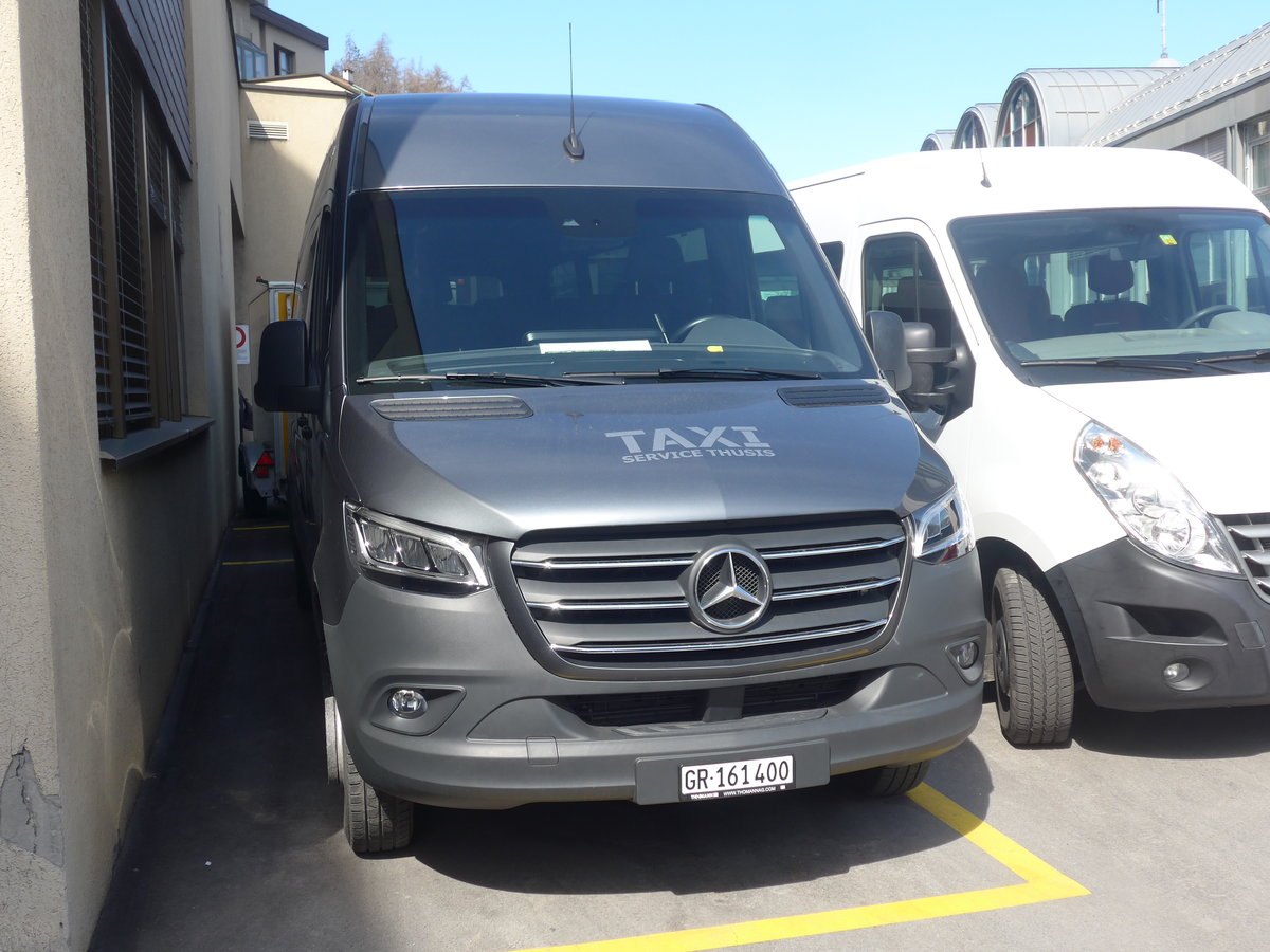 (224'527) - Gaudenz, Andeer - GR 161'400 - Mercedes am 28. M�rz 2021 beim Bahnhof Thusis