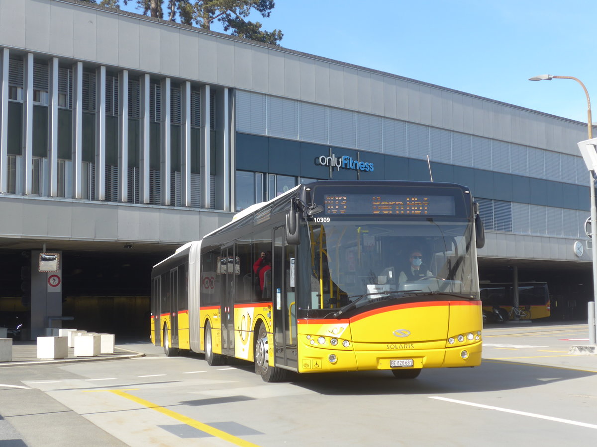 (224'621) - PostAuto Bern - Nr. 681/BE 820'681 - Solaris am 29. M�rz 2021 in Bern, Postautostation
