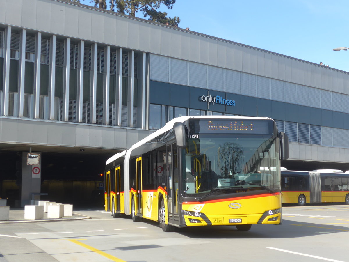(224'623) - PostAuto Bern - BE 560'246 - Solaris am 29. M�rz 2021 in Bern, Postautostation