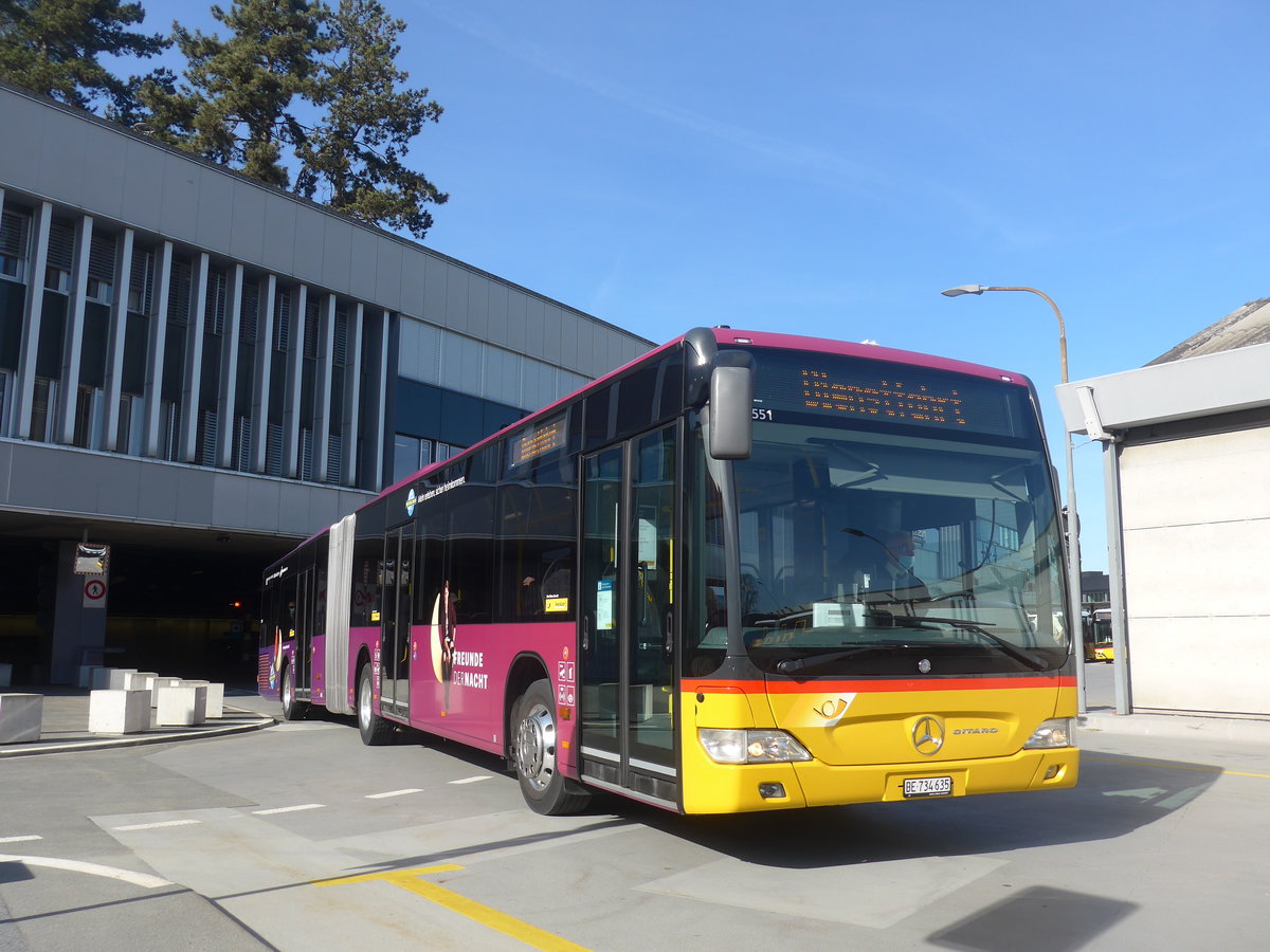 (224'641) - PostAuto Bern - Nr. 635/BE 734'635 - Mercedes am 29. M�rz 2021 in Bern, Postautostation