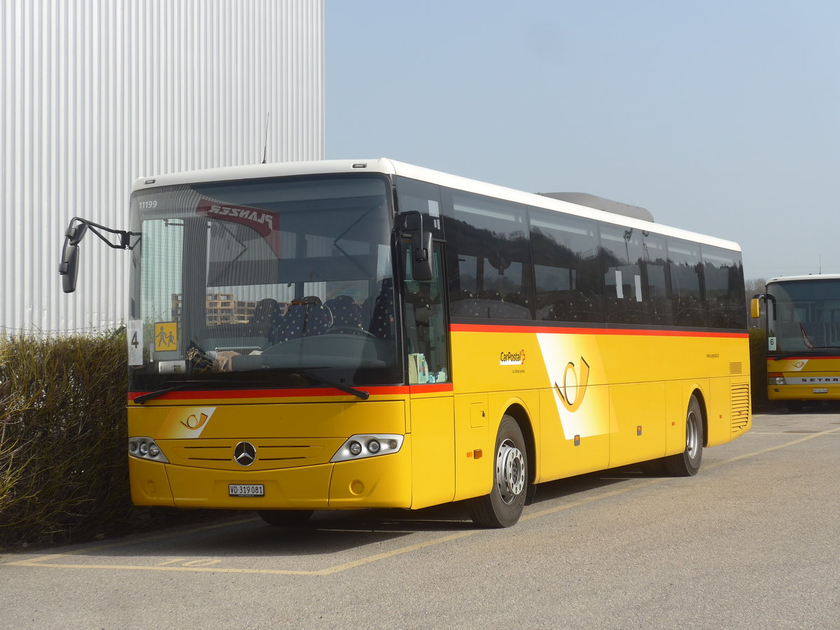 (224'661) - CarPostal Ouest - VD 319'081 - Mercedes am 2. April 2021 in Daillens, Planzer