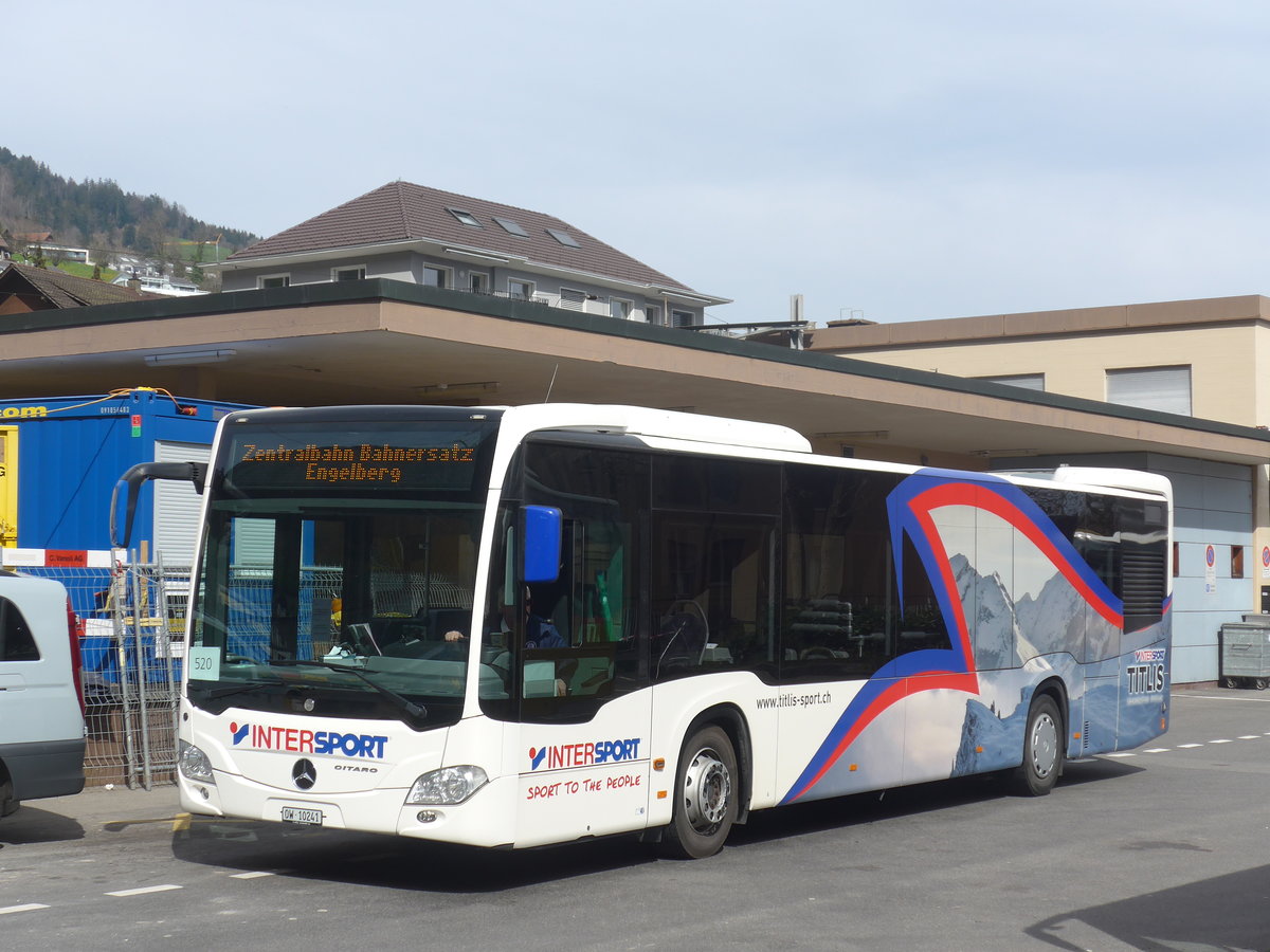 (224'821) - EAB Engelberg - Nr. 5/OW 10'241 - Mercedes (ex VZO Gr�ningen; ex Vorf�hrfahrzeug) am 5. April 2021 beim Bahnhof Hergiswil