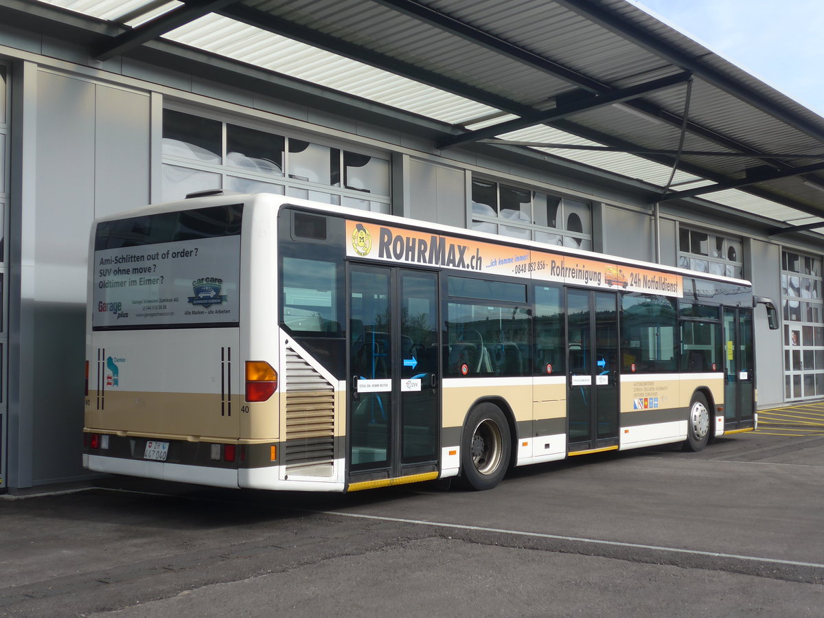 (224'886) - AZZK Zollikon - Nr. 40/ZH 447'040 - Mercedes (ex Welti-Furrer, Z�rich Nr. 92) am 11. April 2021 in Winterthur, EvoBus