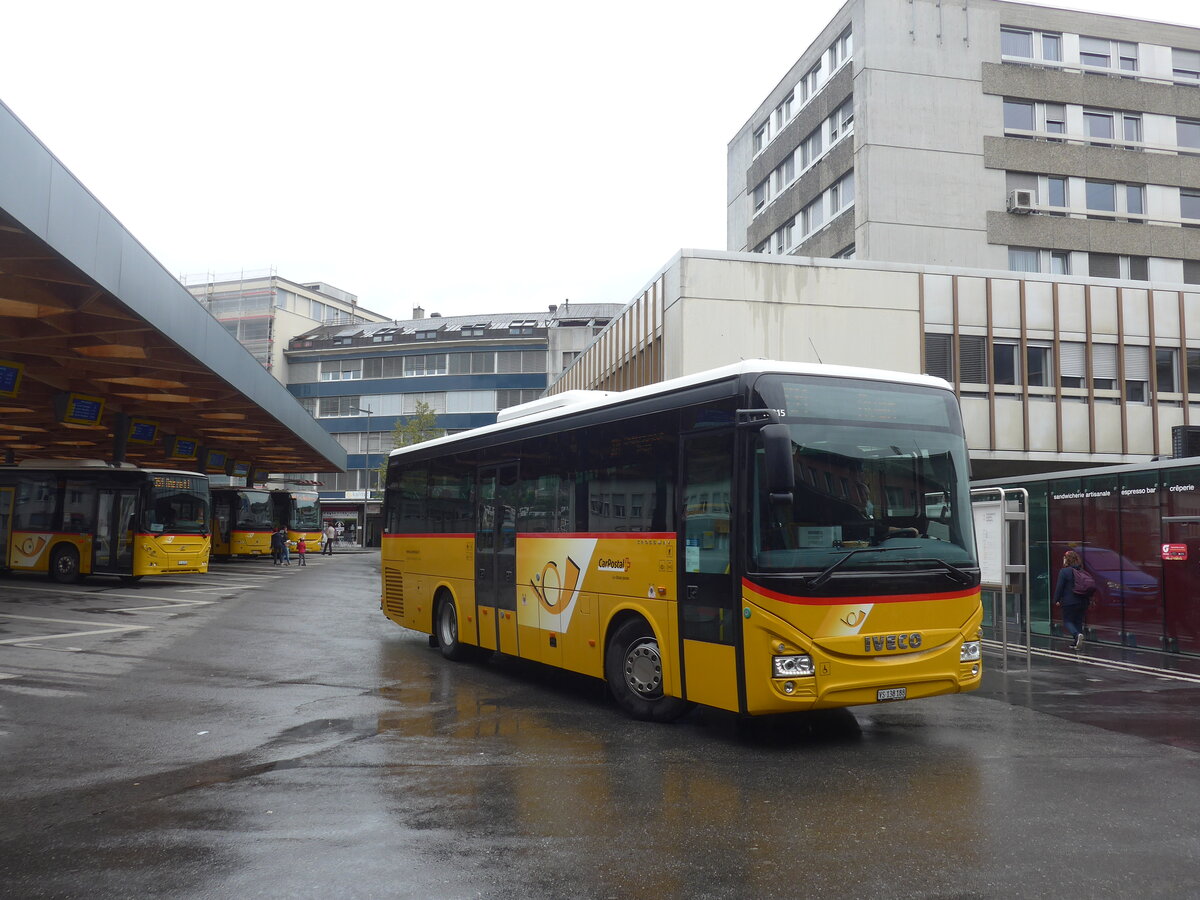 (225'498) - Ev�quoz, Erde - VS 138'188 - Iveco am 1. Mai 2021 beim Bahnhof Sion