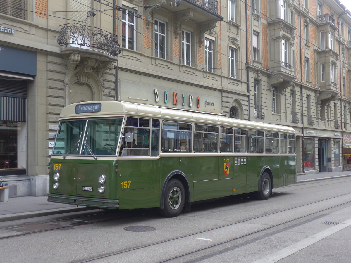 (226'309) - SVB Bern (Bernmobil historique) - Nr. 157/BE 113'157 - FBW/Gangloff am 11. Juli 2021 in Bern, Schwanengasse