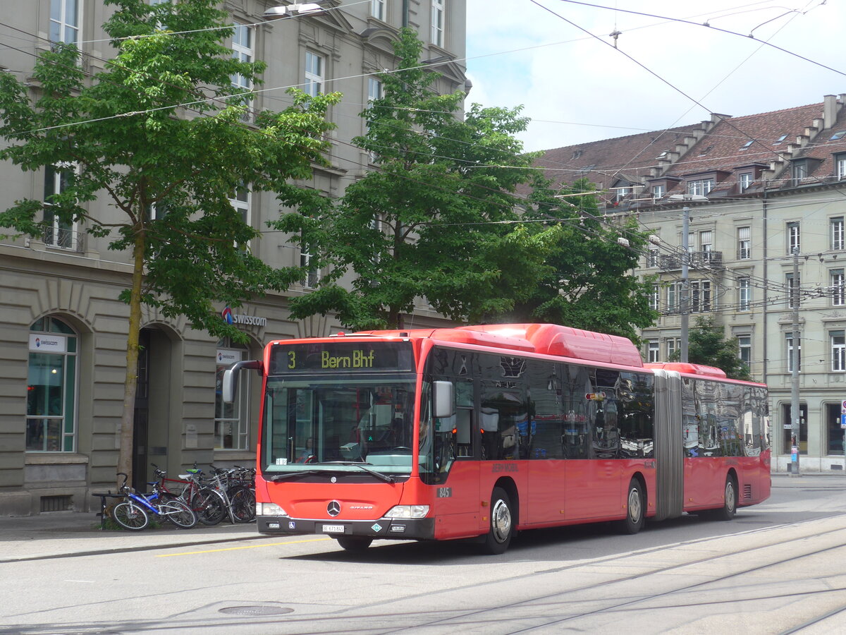 (226'339) - Bernmobil, Bern - Nr. 845/BE 671'845 - Mercedes am 11. Juli 2021 beim Bahnhof Bern
