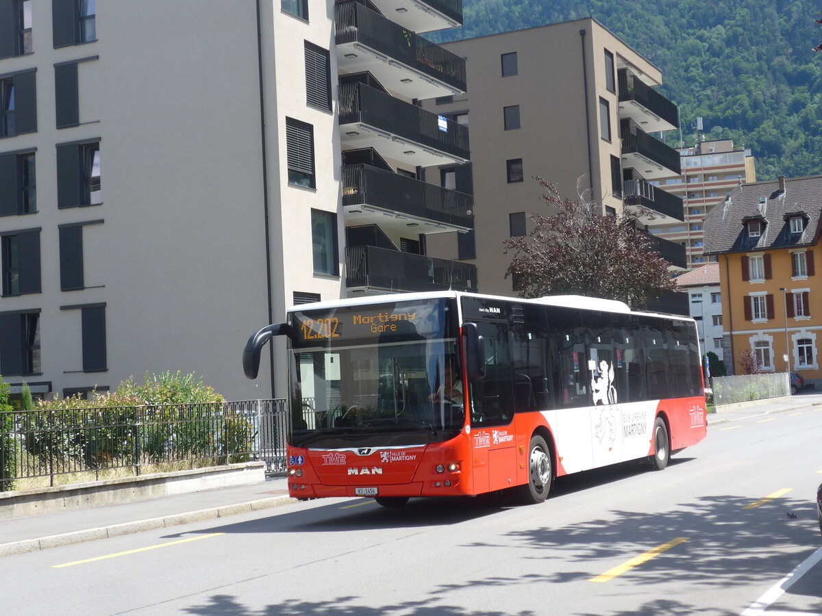 (226'522) - TMR Martigny - Nr. 154/VS 1454 - MAN am 17. Juli 2021 beim Bahnhof Martigny