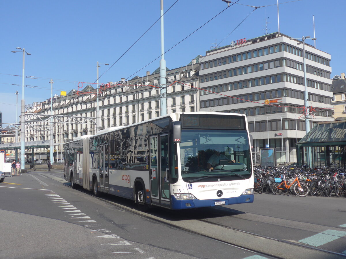 (227'349) - TPG Genve - Nr. 131/GE 960'515 - Mercedes am 15. August 2021 beim Bahnhof Genve