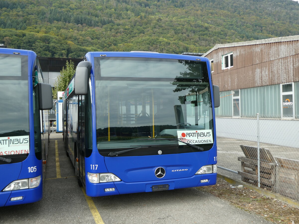 (228'304) - VZO Gr�ningen - Nr. 117 - Mercedes am 25. September 2021 in Biel, Rattinbus 