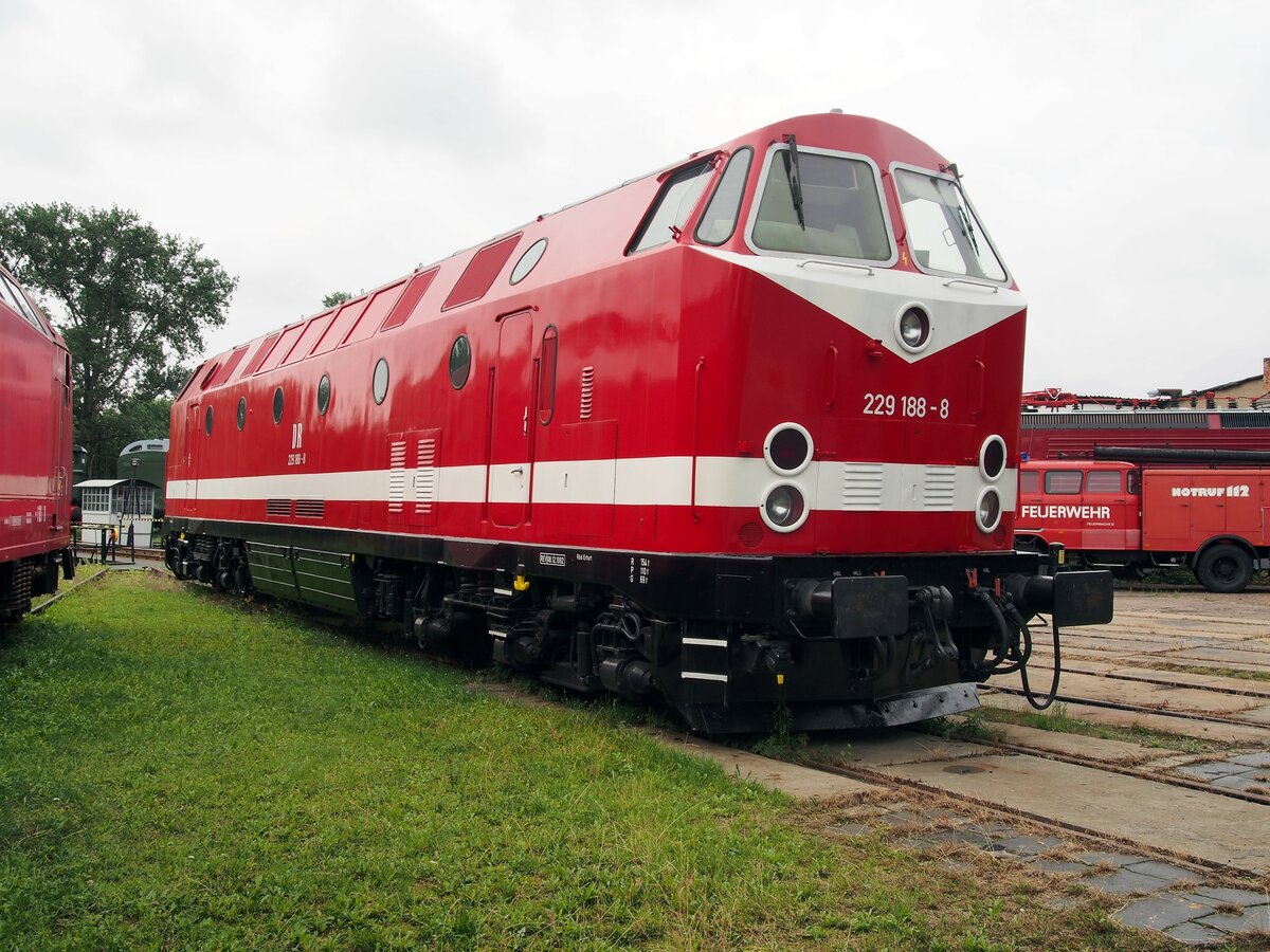229 188-8 im Eisenbahnmuseum Weimar am 05.08.2016.