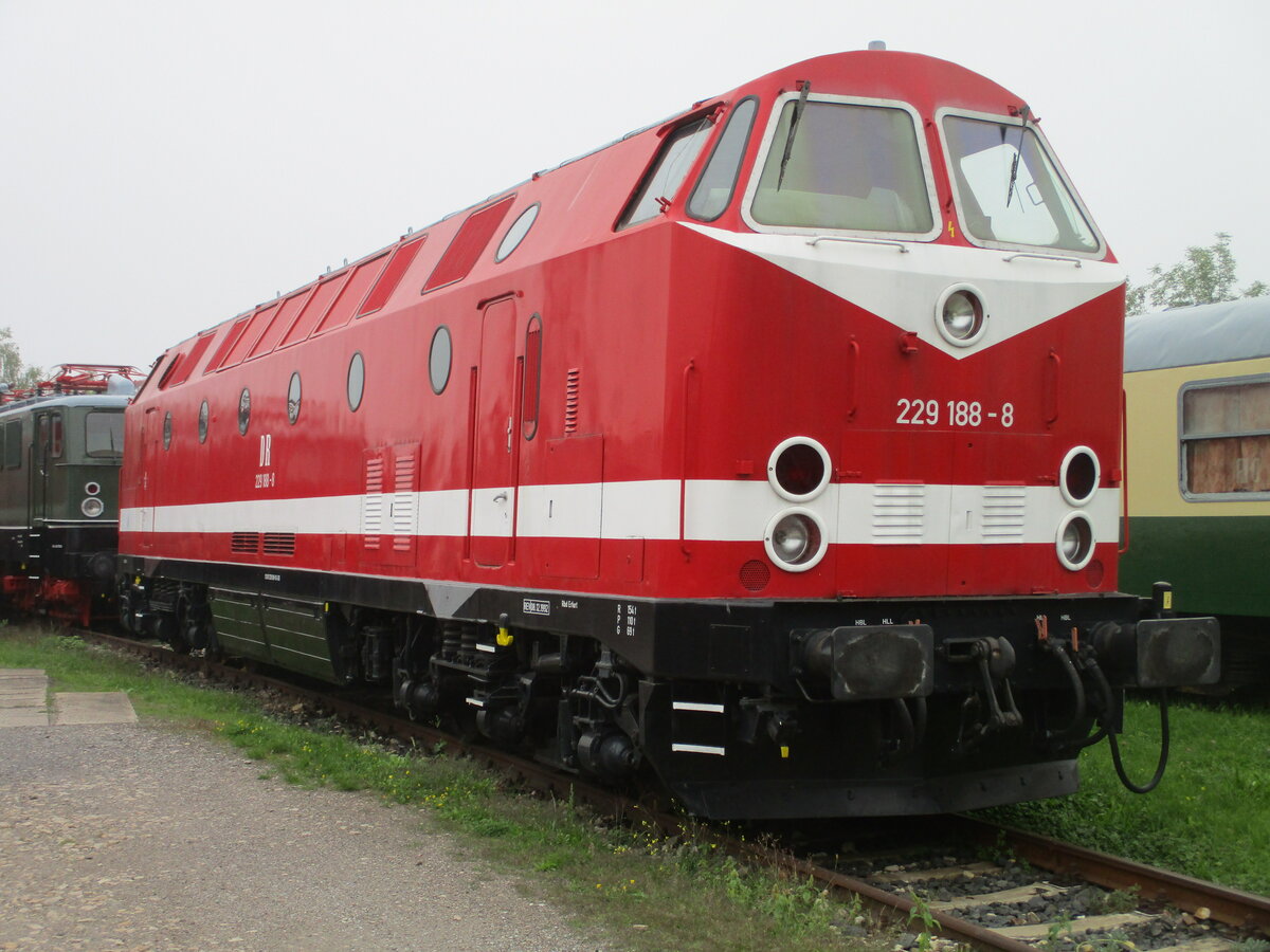 229 188,am 04.September 2021,im Eisenbahnmuseum Weimar.