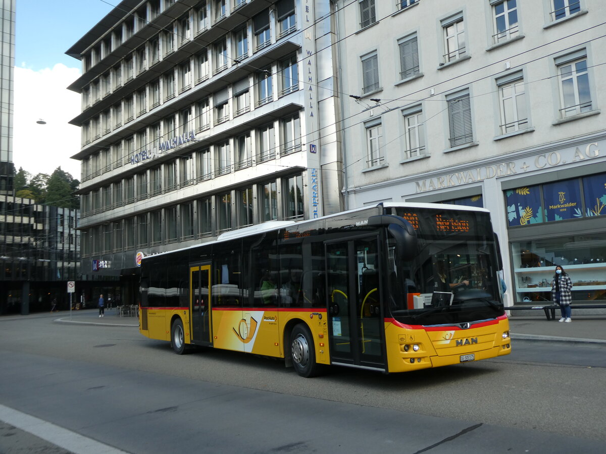 (229'093) - Postautobetriebe Unteres Toggenburg, L�tisburg - SG 305'575 - MAN am 13. Oktober 2021 beim Bahnhof St. Gallen